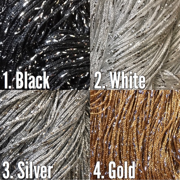 *NEW COLORS* REIGN- Sparkle Fringe Tassel Choker - Picture 5 of 7